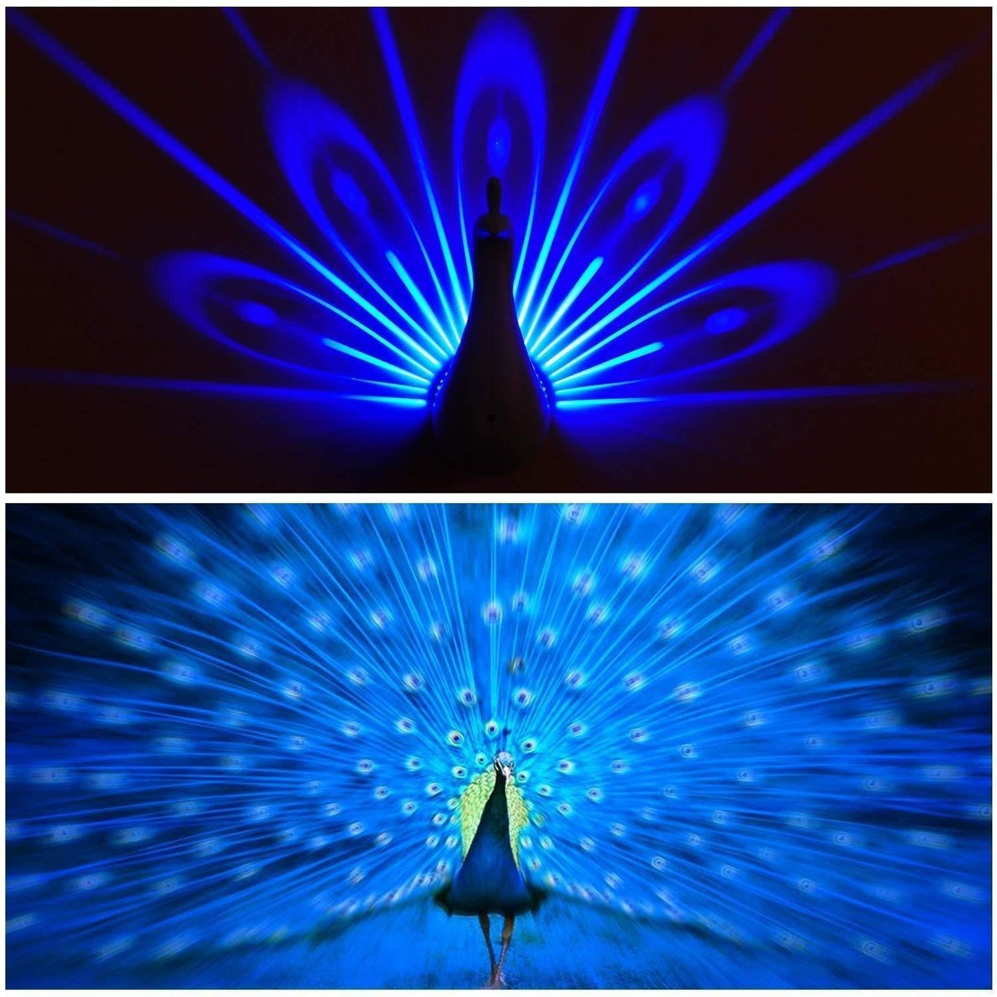Peacock Night Light Projector