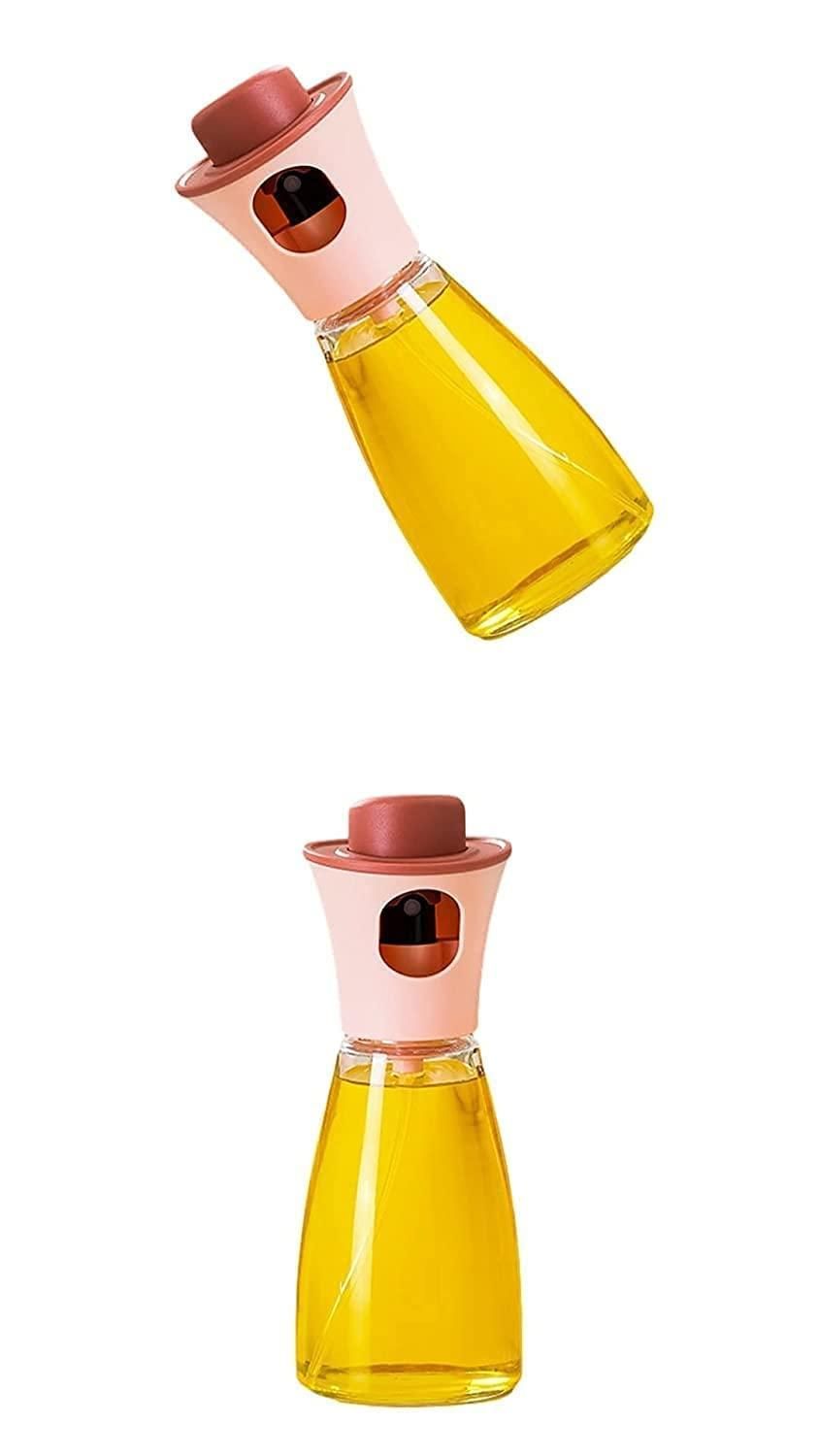 Spray Bottle-Food Grade Stainless Steel Glass Oil Spray Bottle Vinegar Bottle Oil Dispenser for Cooking, Salad, Kitchen