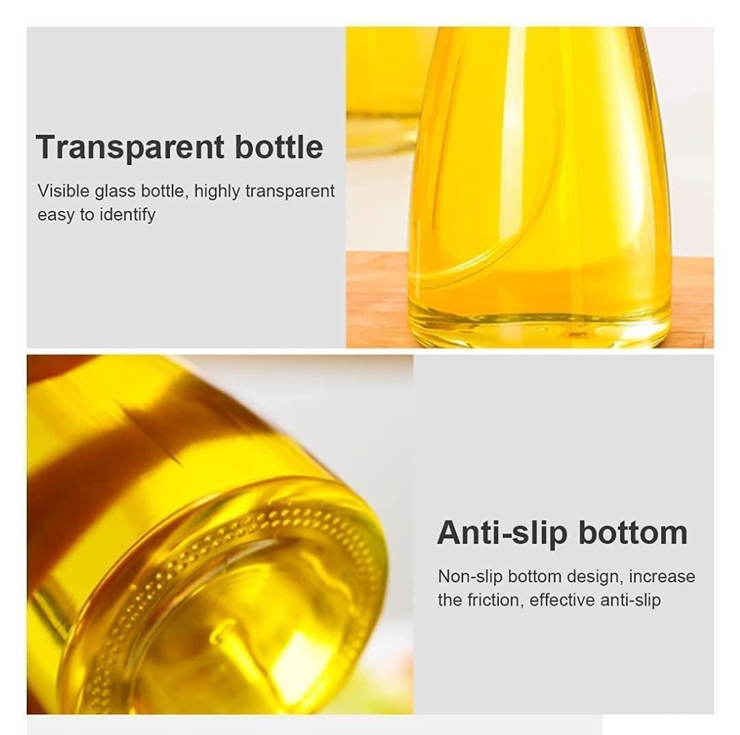 Spray Bottle-Food Grade Stainless Steel Glass Oil Spray Bottle Vinegar Bottle Oil Dispenser for Cooking, Salad, Kitchen